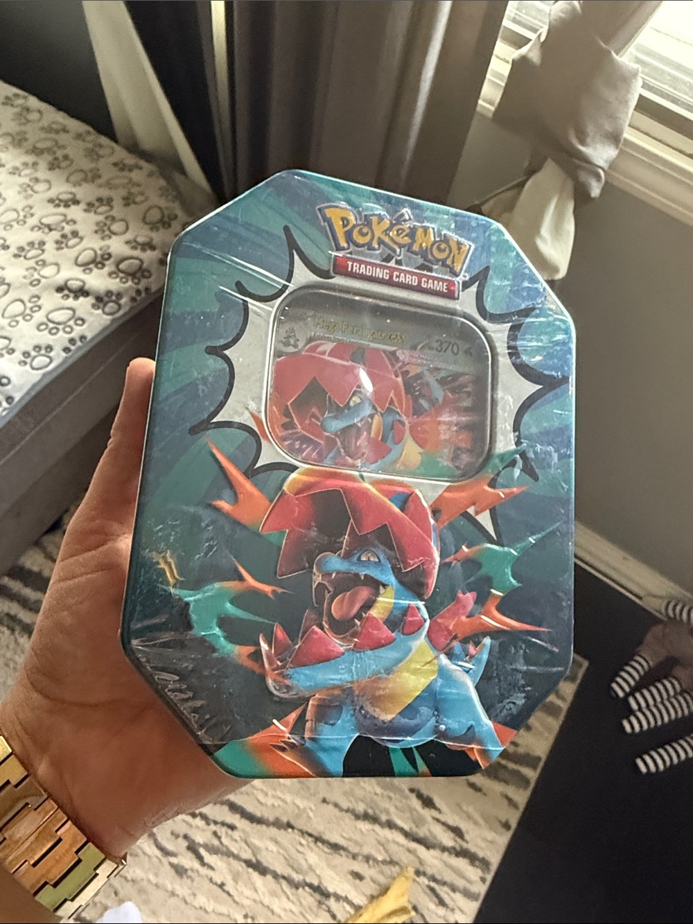 Sealed Pokemon Ascended Heroes Mega Feraligatr Tin (4x Ascended Heroes Boosters)